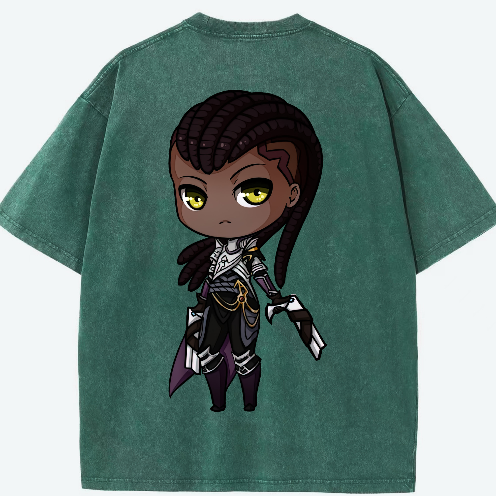 リーグ・オブ・レジェンド League of Legends LOL 綿100% ヴィンテージ風 半袖Tシャツ（背面プリント）